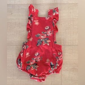 Red floral romper 12-18 months